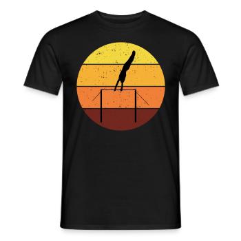 Gymnastique Artistique Barre Horizontale Gymnaste Vintage - T-shirt homme - noir - Devant - AI Model Male 178 light (178cm)