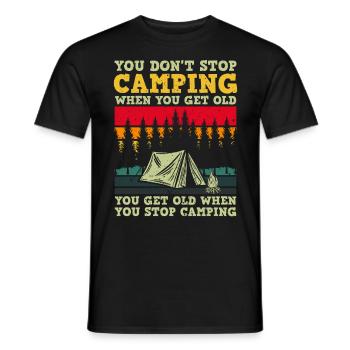 Explorez la nature Sortez des sentiers battus - T-shirt homme - noir - Devant - AI Model Male 178 light (178cm)