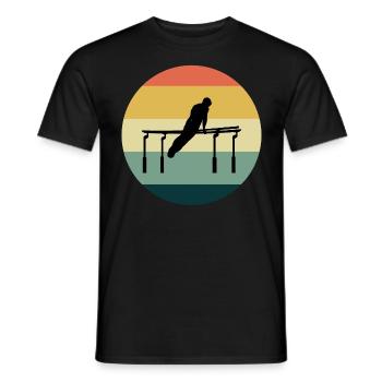Kunstturnen Parallelbarren Turner Vintage - Männer T-Shirt - Schwarz - Vorne - AI Model Male 178 light (178cm)