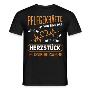 Altenpfleger Pflegedienst Pflegehelfer - Männer T-Shirt - Schwarz - Vorne - AI Model Male 178 light (178cm)