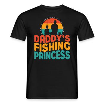 Fishing Princess Daddy Daughter - Men's T-Shirt - black - Front - AI Model Male 178 light (178cm)