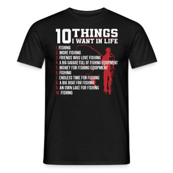 Fishing Vintage - Men's T-Shirt - black - Front - AI Model Male 178 light (178cm)