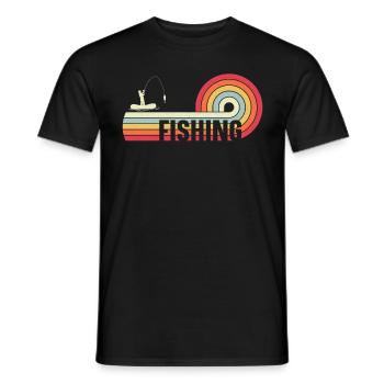 Fishing Retro Vintage Fishing - Männer T-Shirt - Schwarz - Vorne - AI Model Male 178 light (178cm)
