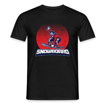 Snowboard sport vacances d'hiver montagnes neige cadeau - T-shirt homme - noir - Devant - AI Model Male 178 light (178cm)