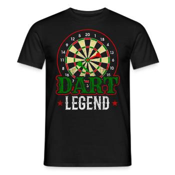 Dart Legend Joueur de fléchettes Bullseye - T-shirt homme - noir - Devant - AI Model Male 178 light (178cm)