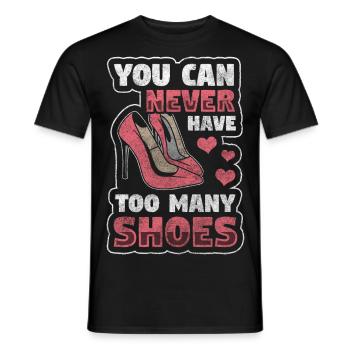 Schuhe Frauen Schuhtick - Männer T-Shirt - Schwarz - Vorne - AI Model Male 178 light (178cm)