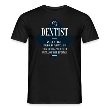 Dentist Definition Dentist N. [Den - Männer T-Shirt - Schwarz - Vorne - AI Model Male 178 light (178cm)