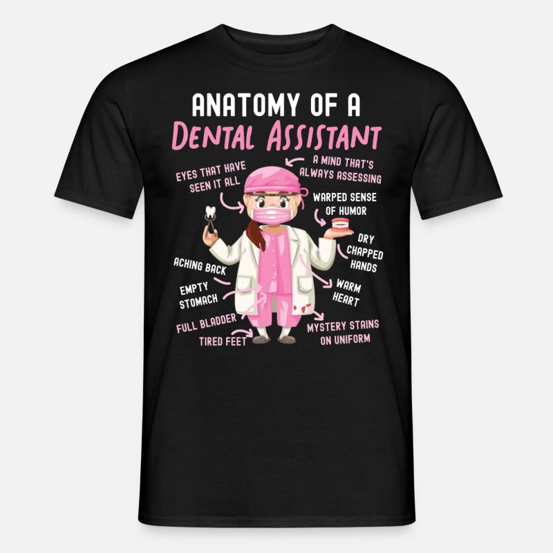 Assistant dentaire Anatomie Anatomie - T-shirt homme - noir