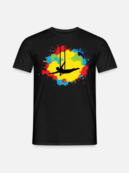 Flying Trapez Artist Zirkusgymnastik Aquarell - Männer T-Shirt - Schwarz