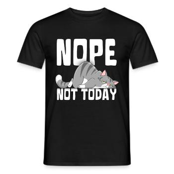 Nope Not Today cartoon Katze - Männer T-Shirt - Schwarz - Vorne - AI Model Male 178 light (178cm)