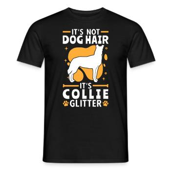 Das ist Kurzhaarcollie Glitzer Smooth Collie - Männer T-Shirt - Schwarz - Vorne - AI Model Male 178 light (178cm)