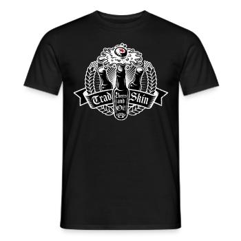 Oi Skinhead Trade Skin Shirt Cheers et Oi - T-shirt homme - noir - Devant - AI Model Male 178 light (178cm)