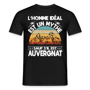 Auvergnat Auvergne - T-shirt homme - noir - Devant - AI Model Male 178 light (178cm)