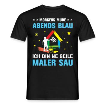 Maler und Lackierer Malermeister - Männer T-Shirt - Schwarz - Vorne - AI Model Male 178 light (178cm)
