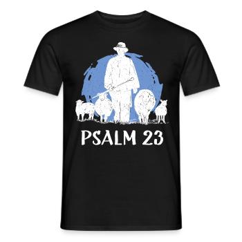 Psaume 23 Bible Dieu Jésus-Christ Foi - T-shirt homme - noir - Devant - AI Model Male 178 light (178cm)