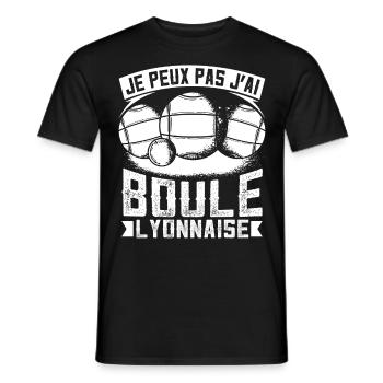 boule lyonnaise cadeaux Joueur De Boule Lyonnaise - T-shirt homme - noir - Devant - AI Model Male 178 light (178cm)