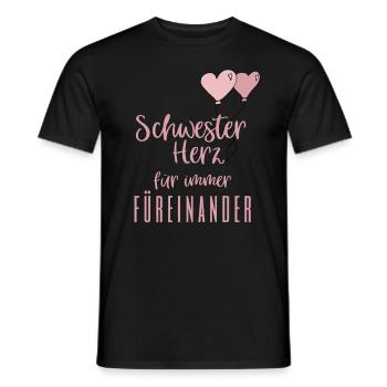 schwester - Männer T-Shirt - Schwarz - Vorne - AI Model Male 178 light (178cm)