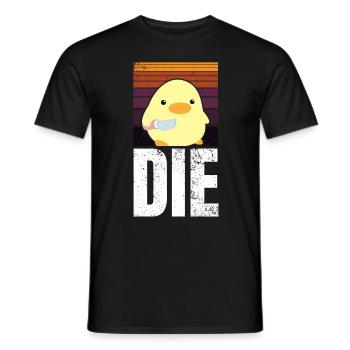 LE Canard Die Die avec Couteau Canard Avec Couteau Mème - T-shirt homme - noir - Devant - AI Model Male 178 light (178cm)