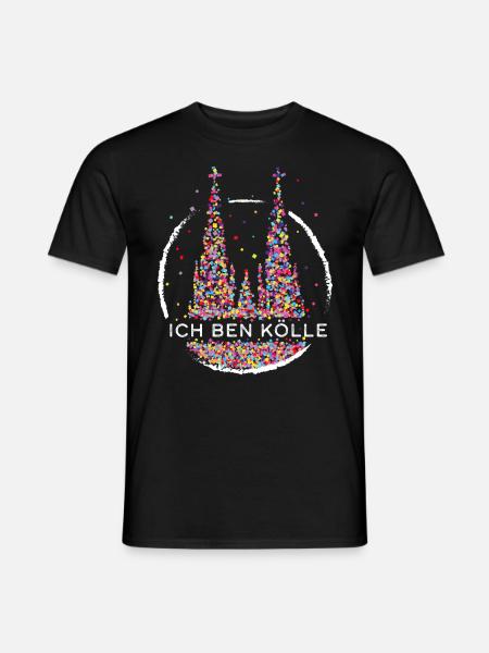 Kölner Dom Karneval Kölle Köln Fasnacht - Männer T-Shirt - Schwarz