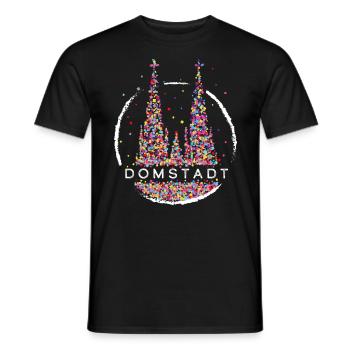 Domstadt Karneval Kölner Dom Konfetti - Männer T-Shirt - Schwarz - Vorne - AI Model Male 178 light (178cm)