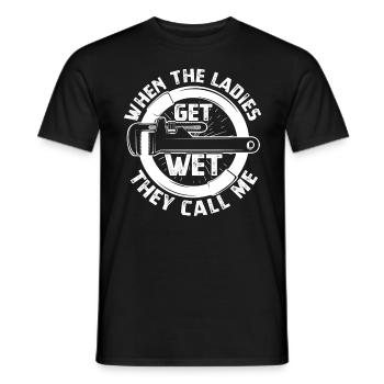 Syndicat des constructeurs de pipelines Plombiers Fête du Travail - T-shirt homme - noir - Devant - AI Model Male 178 light (178cm)