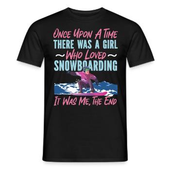 Snowboard Snowboard Girl Une fois - T-shirt homme - noir - Devant - AI Model Male 178 light (178cm)