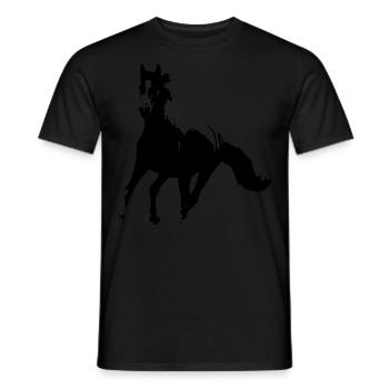 Cheval noir qui galope - Galopa - T-shirt homme - noir - Devant - AI Model Male 178 light (178cm)