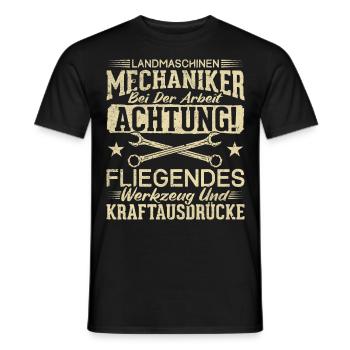 Landmaschinen Mechaniker - Männer T-Shirt - Schwarz - Vorne - AI Model Male 178 light (178cm)