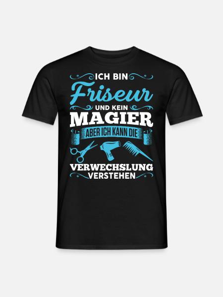 lustiges Friseur - Männer T-Shirt - Schwarz