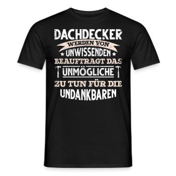 lustiges Dachdecker - Männer T-Shirt - Schwarz - Vorne - AI Model Male 178 light (178cm)