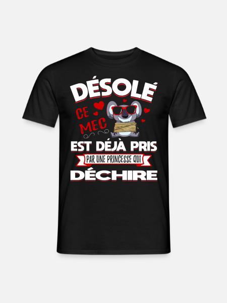 Désolé Saint-Valentin Homme Mari Humour - T-shirt homme - noir
