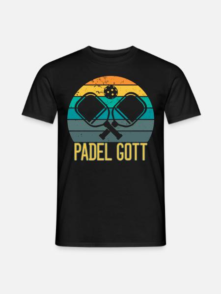 Padel - Padel Gott - Männer T-Shirt - Schwarz