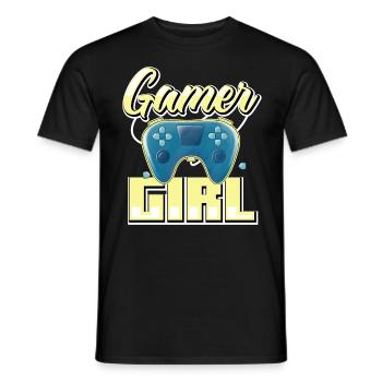 Gamer Girl Cute Anime Style Video Gamer Girl - Männer T-Shirt - Schwarz - Vorne - AI Model Male 178 light (178cm)