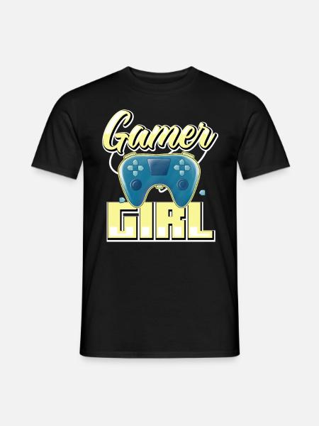 Gamer Girl Cute Anime Style Video Gamer Girl - Men's T-Shirt - black