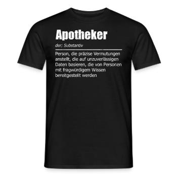 Pharmazeut Pillendreher Apotheke Apotheker - Männer T-Shirt - Schwarz - Vorne - AI Model Male 178 light (178cm)