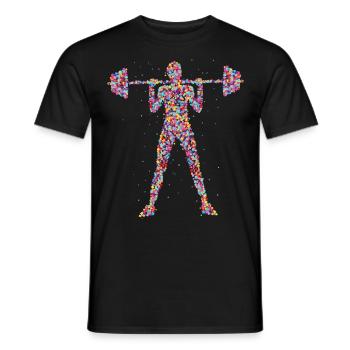 Gewichte Bodybuilding Fitness - Männer T-Shirt - Schwarz - Vorne - AI Model Male 178 light (178cm)