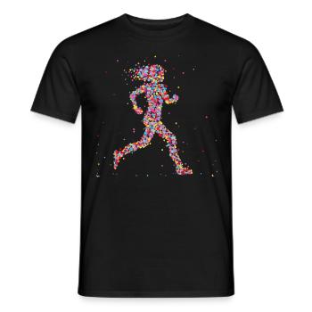 Jogging Runner Marathon - T-shirt homme - noir - Devant - AI Model Male 178 light (178cm)