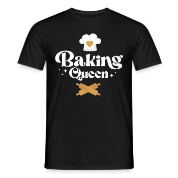 Bake Baking Baking Queen - Men's T-Shirt - black - Front - AI Model Male 178 light (178cm)