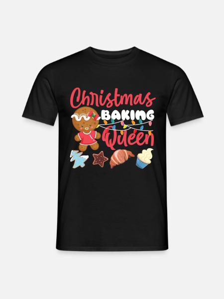 Bake Baking Christmas Gingerbread - Men's T-Shirt - black