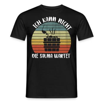 Sauna Ich kann nicht - Männer T-Shirt - Schwarz - Vorne - AI Model Male 178 light (178cm)