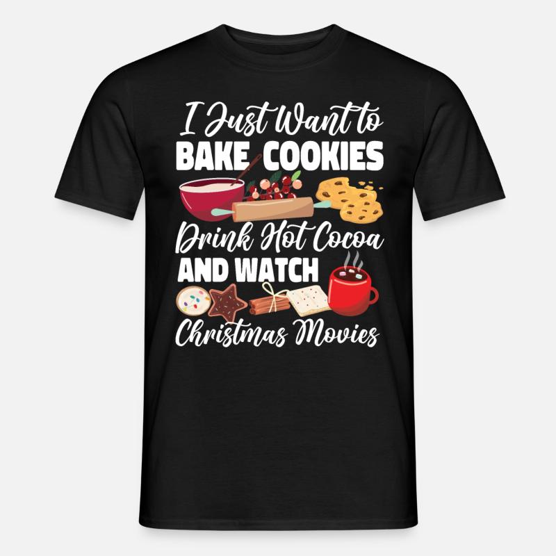 Bake Baking Christmas Cookie I - Männer T-Shirt - Schwarz