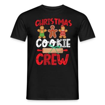 Cuire au four des biscuits de Noël - T-shirt homme - noir - Devant - AI Model Male 178 light (178cm)