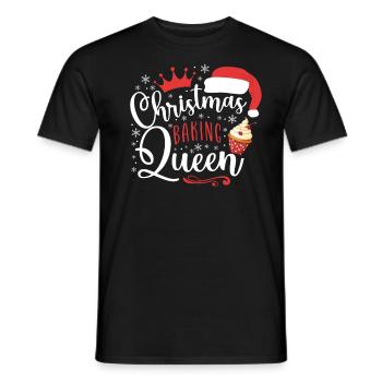 Cuire au four un cupcake de Noël - T-shirt homme - noir - Devant - AI Model Male 178 light (178cm)
