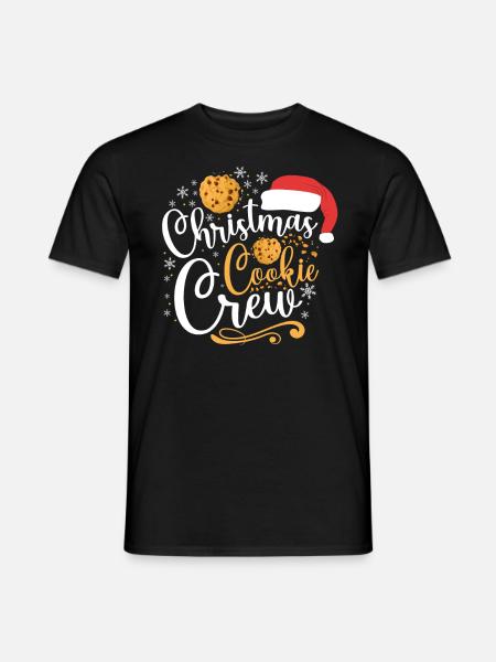 Bake Baking Christmas Cookie Crew - Men's T-Shirt - black