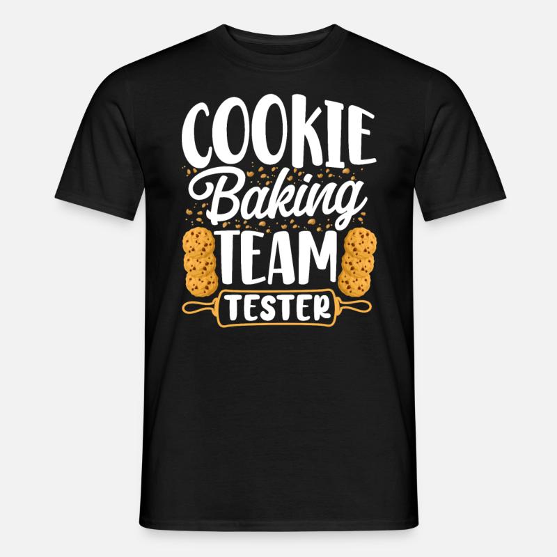 Bake Baking Cookie Team Tester - Männer T-Shirt - Schwarz