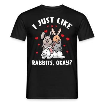 Lapin Amour Lapin Amoureux Carnickel Propriétaire - T-shirt homme - noir - Devant - AI Model Male 178 light (178cm)
