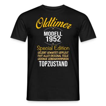 70 Jahre Geburtstag Oldtimer - Männer T-Shirt - Schwarz - Vorne - AI Model Male 178 light (178cm)