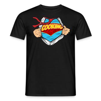 Cuisine Cuisine Super-héros Cuisine - T-shirt homme - noir - Devant - AI Model Male 178 light (178cm)