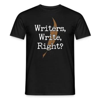 Writing Novel Writer & Published - Men's T-Shirt - black - Front - AI Model Male 178 light (178cm)
