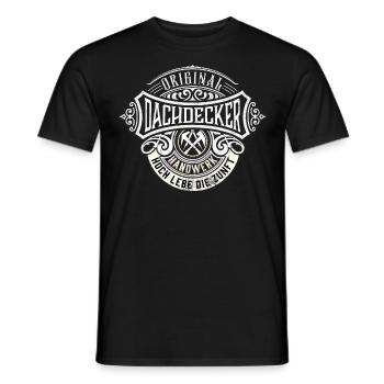 Dachdecker hoch lebe die Zunft - Männer T-Shirt - Schwarz - Vorne - AI Model Male 178 light (178cm)